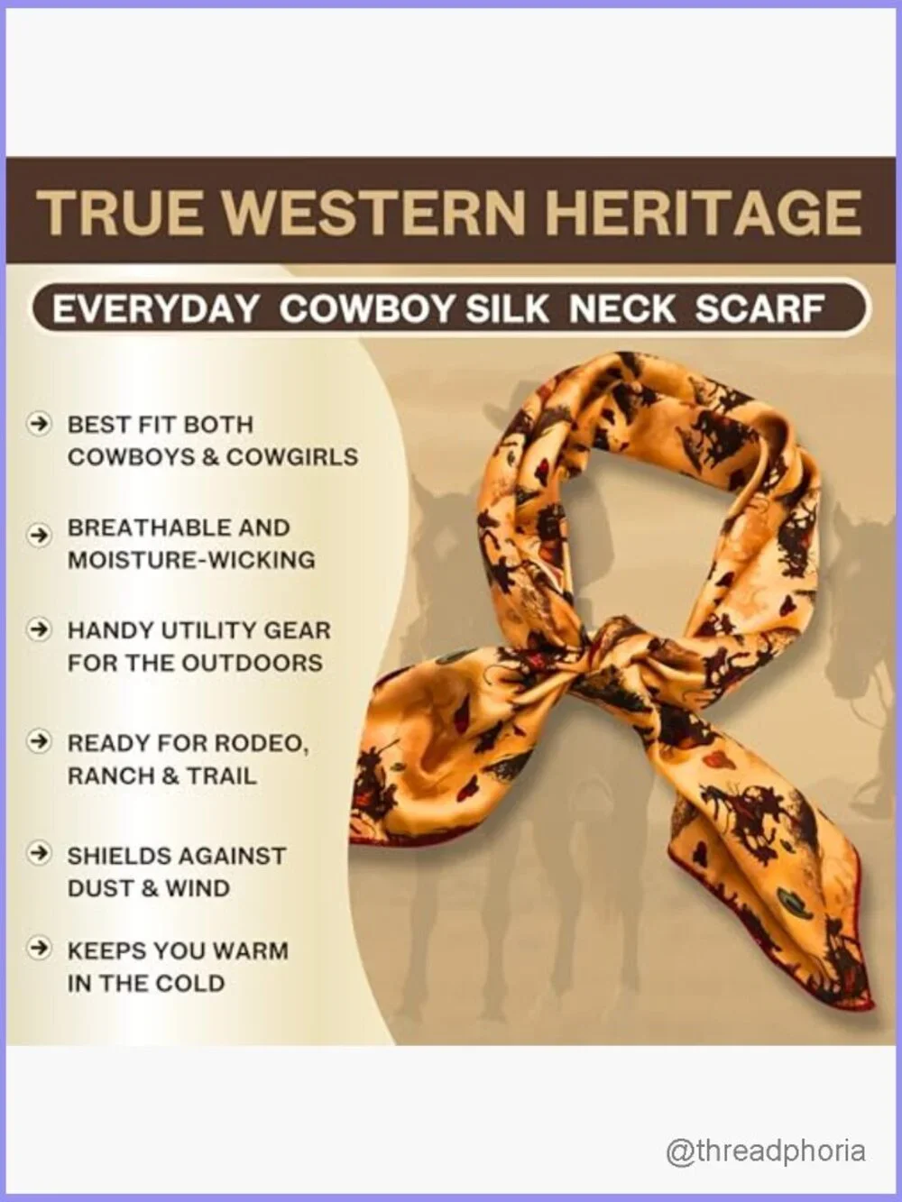 Silk Charmeuse Square Scarf 36 inch Western Bandana Neckerchief Wrap